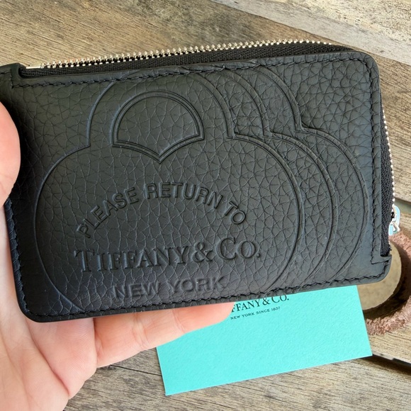 Tiffany & Co. Black Textured Card Holder - Picture 4 of 6
